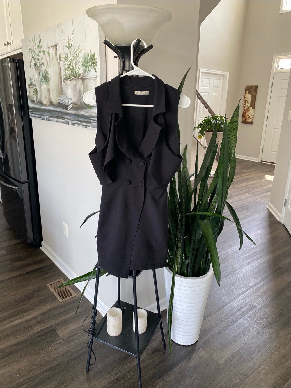Miss Cix Black Cold-Shoulder Romper Jumpsuit - Size L (New W/O Tags)